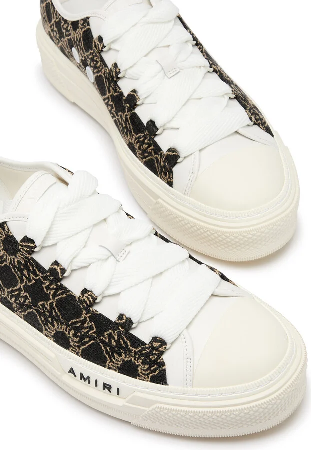 Amiri Court Panelled Leather Sneakers - Image 3