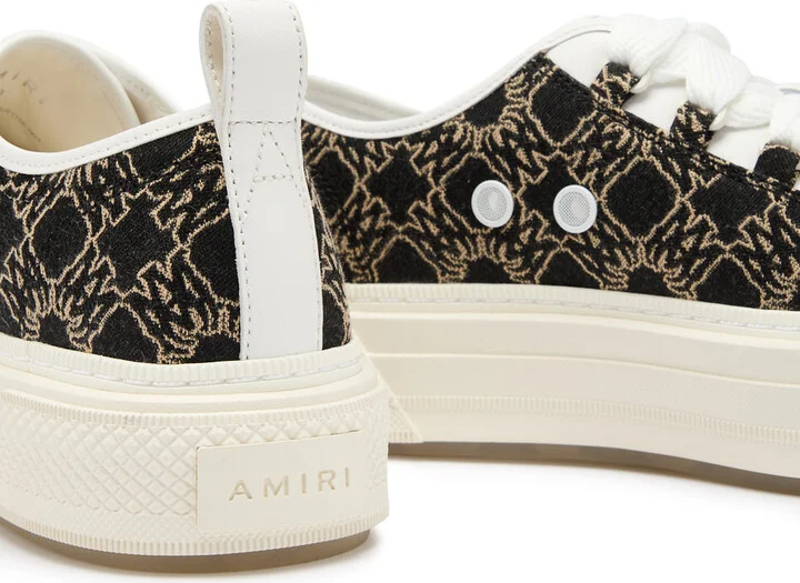 Amiri Court Panelled Leather Sneakers - Image 4