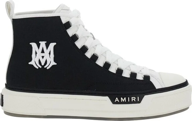 Amiri Court Round Toe Lace-Up Sneakers