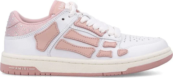 Amiri Crystal Satin Skel Top Low Woman'S Sneakers