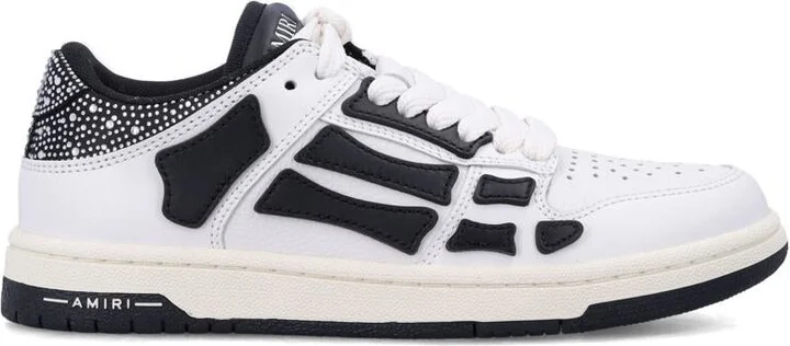 Amiri Crystal Satin Skel Top Low Woman'S Sneakers