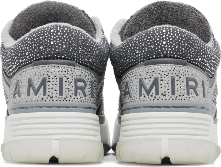 AMIRI Gray Crystal MA-1 Sneakers - Image 2