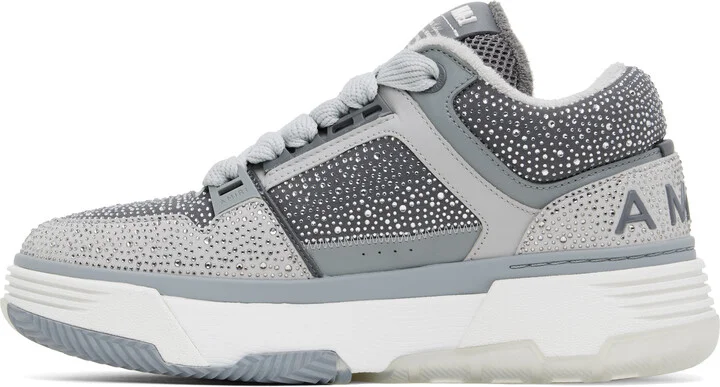 AMIRI Gray Crystal MA-1 Sneakers - Image 3