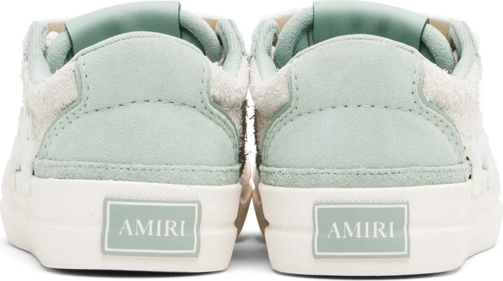 AMIRI Gray & Green Sunset Skate Sneakers - Image 2