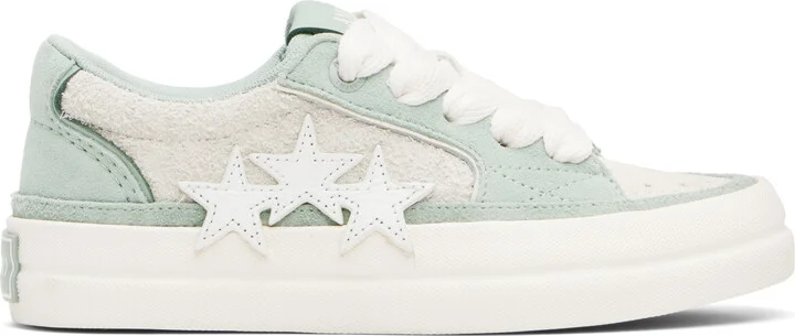 AMIRI Gray & Green Sunset Skate Sneakers