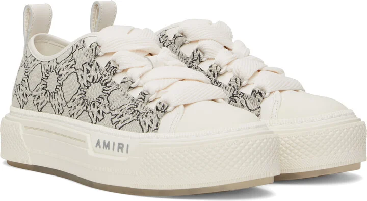 AMIRI Gray MA Quad Jacquard Court Low Sneakers - Image 4