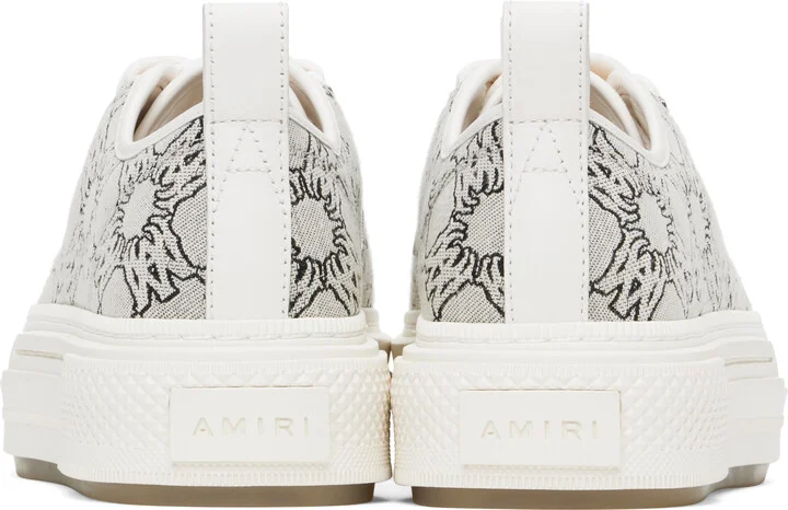 AMIRI Gray MA Quad Jacquard Court Low Sneakers - Image 2