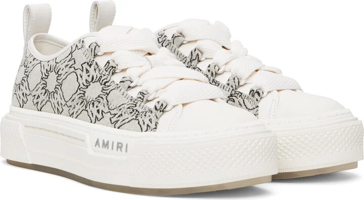 AMIRI Gray MA Quad Jacquard Court Low Sneakers - Image 4