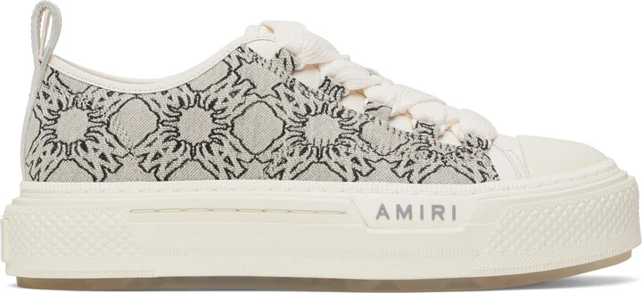 AMIRI Gray MA Quad Jacquard Court Low Sneakers