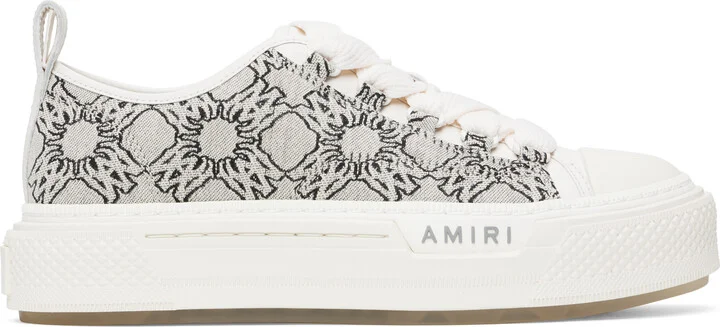AMIRI Gray MA Quad Jacquard Court Low Sneakers