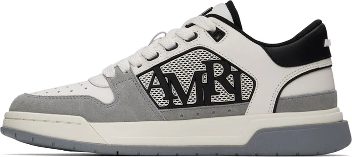 AMIRI Gray & White Classic Low Sneakers - Image 3