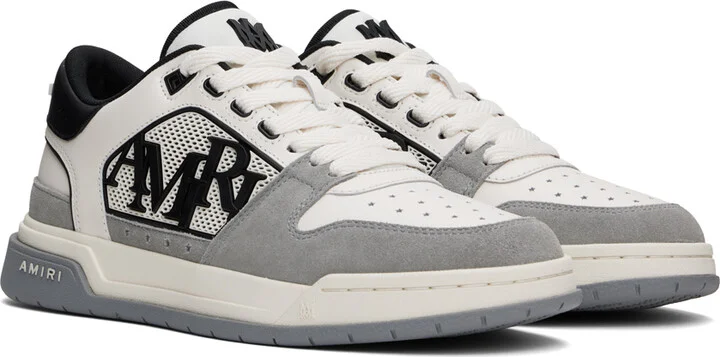 AMIRI Gray & White Classic Low Sneakers - Image 4