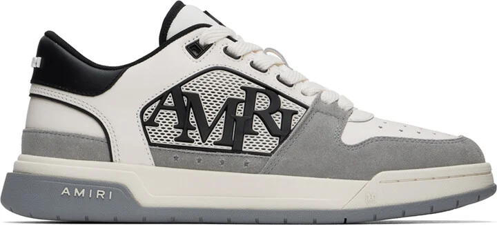 AMIRI Gray & White Classic Low Sneakers