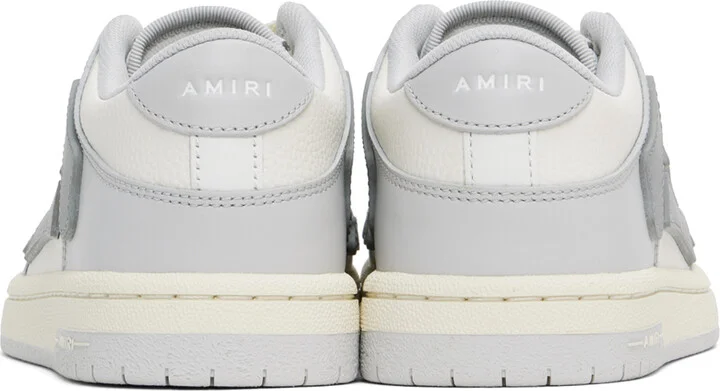 AMIRI Gray & White Skel Top Low Sneakers - Image 2
