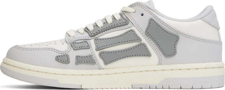 AMIRI Gray & White Skel Top Low Sneakers - Image 3