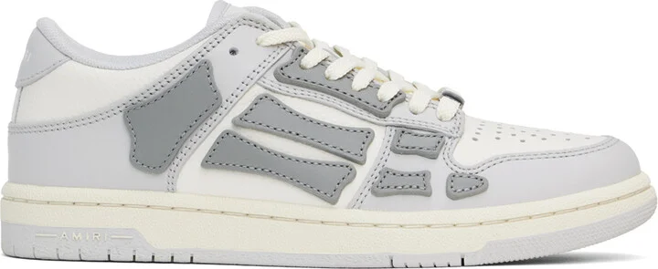 AMIRI Gray & White Skel Top Low Sneakers