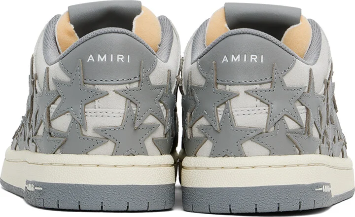 AMIRI Gray & White Stars Low Sneakers - Image 2