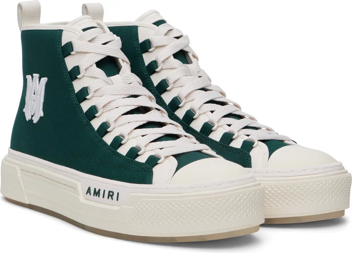 AMIRI Green 'MA' Court Hi Sneakers - Image 4
