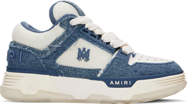 AMIRI Indigo & White Vintage Denim MA-1 Sneakers