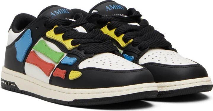 AMIRI Kids Black & Multicolor Skel Top Low Sneakers - Image 4