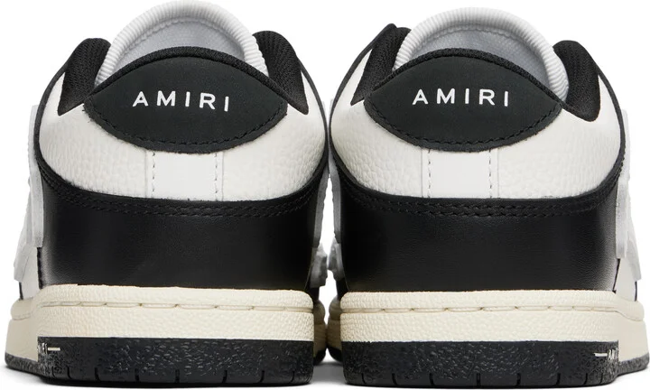AMIRI Kids Black & White Skel Top Low Sneakers - Image 2
