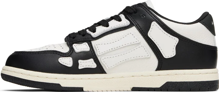 AMIRI Kids Black & White Skel Top Low Sneakers - Image 3