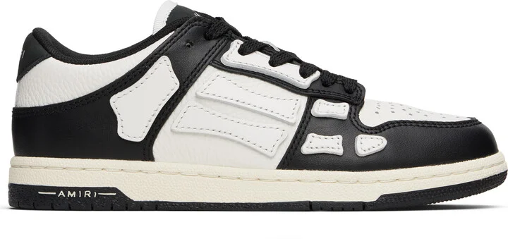 AMIRI Kids Black & White Skel Top Low Sneakers
