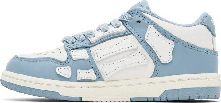 AMIRI Kids Blue & White Skel-Top Low Sneakers - Image 3