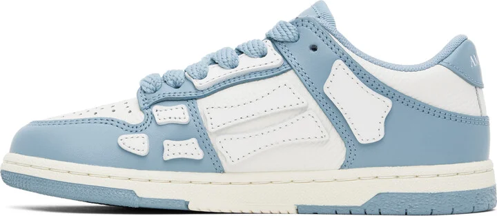 AMIRI Kids Blue & White Skel-Top Low Sneakers - Image 3