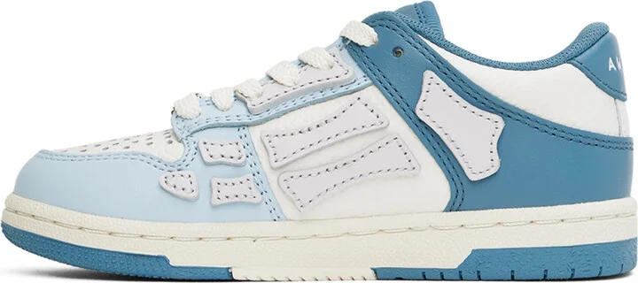 AMIRI Kids Blue & White Two-Tone Skel Top Low Sneakers - Image 3