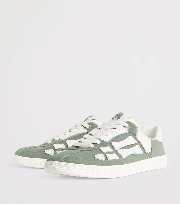 Amiri Leather Pacific Bones Sneakers - Image 3