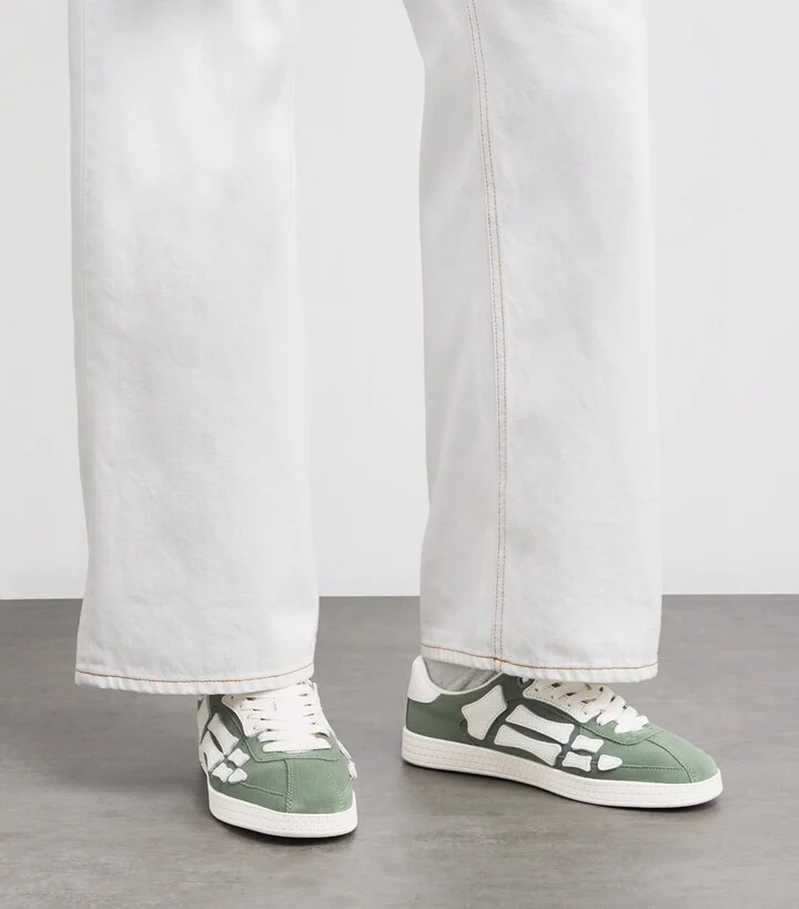 Amiri Leather Pacific Bones Sneakers - Image 5