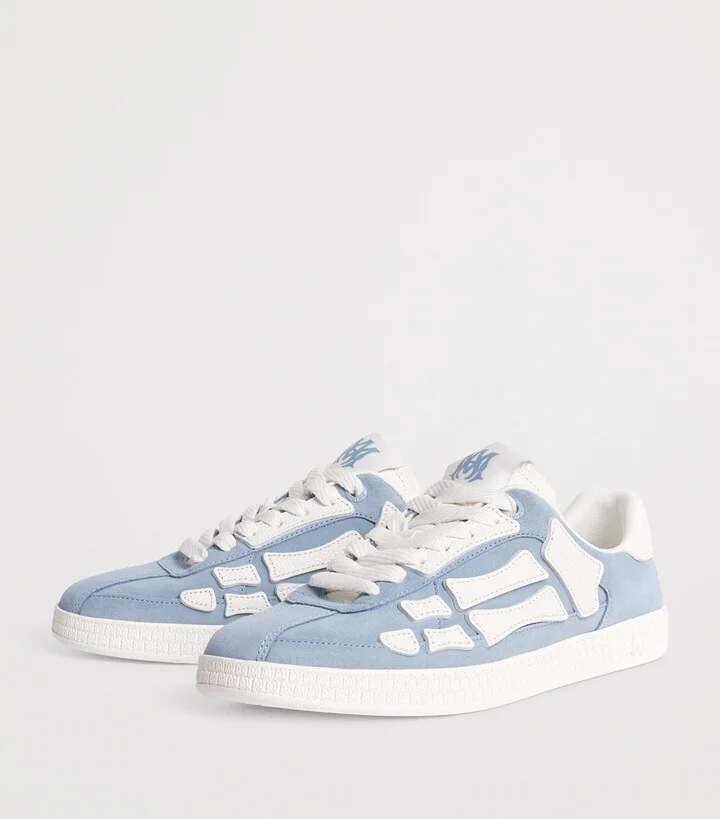 Amiri Leather Pacific Bones Sneakers - Image 3