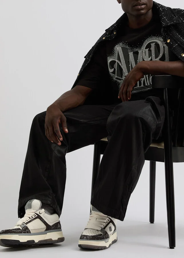 Amiri MA-1 Panelled Denim Sneakers - Image 5