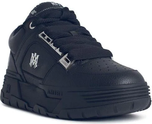 Amiri 'Metallic Ma-1' Black Leather Sneakers - Image 2
