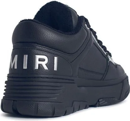 Amiri 'Metallic Ma-1' Black Leather Sneakers - Image 3