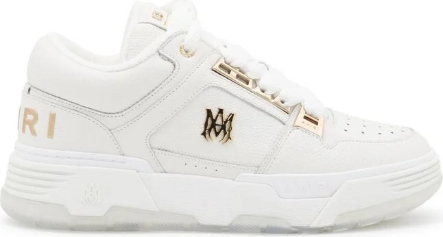 Amiri Metallic Ma1 Round-Toe Lace-Up Sneakers
