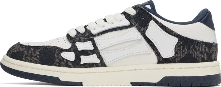 AMIRI Navy & White MA Quad Skel Top Low Sneakers - Image 3