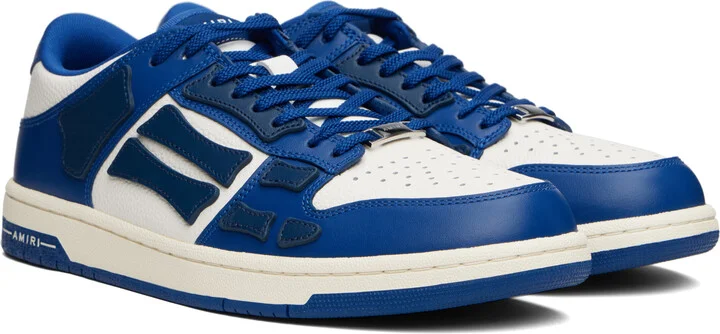AMIRI Navy & White Skel Top Low Sneakers - Image 4
