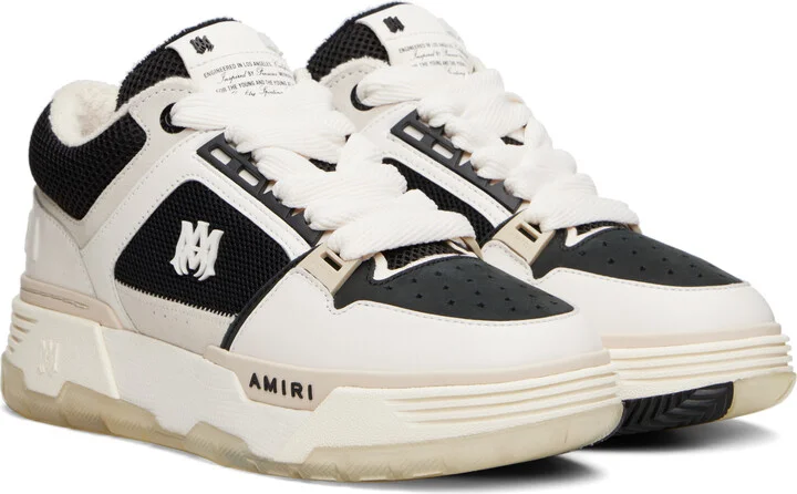 AMIRI Off-White & Black MA-1 Sneakers - Image 4