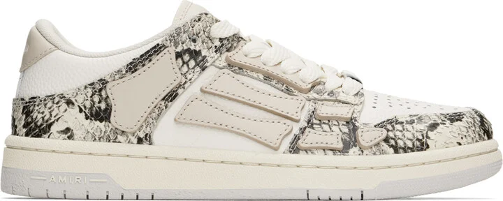 AMIRI Off-White Snake Skel-Top Low Sneakers