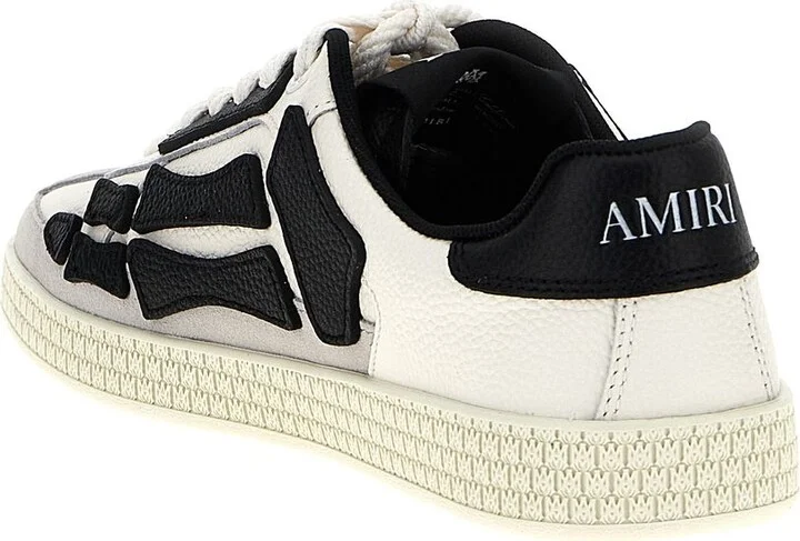 Amiri 'Pacific Bone' Black Leather Sneakers - Image 5