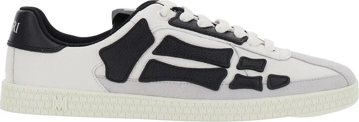 Amiri 'Pacific Bone' Black Leather Sneakers