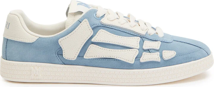Amiri Pacific Bones Appliquéd Suede Sneakers
