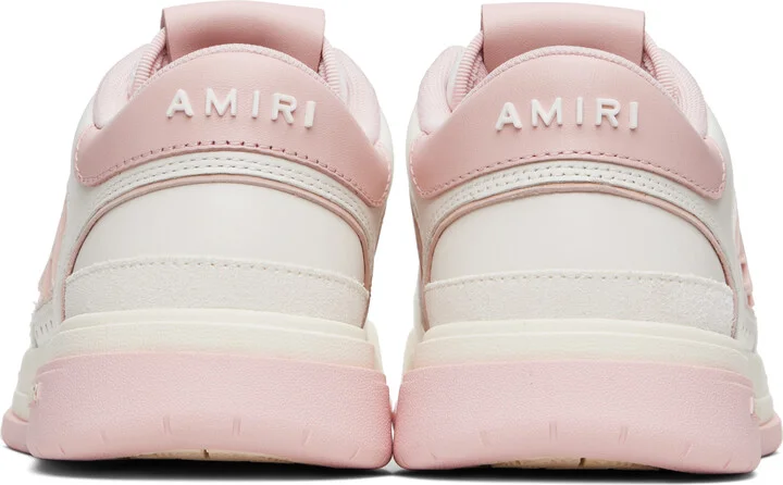 AMIRI Pink & White Classic Low Sneakers - Image 2
