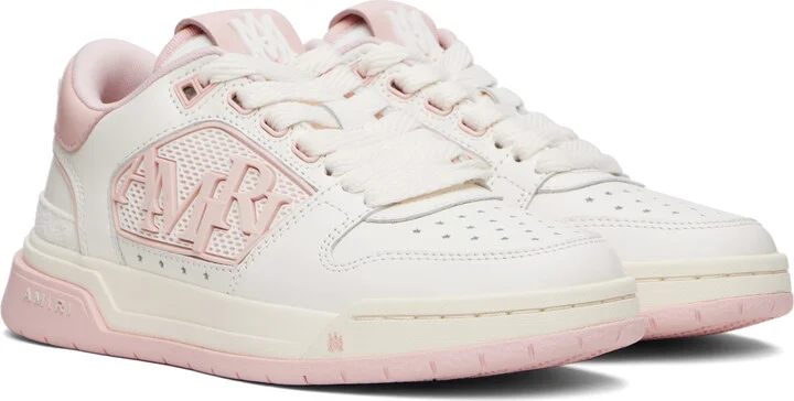 AMIRI Pink & White Classic Low Sneakers - Image 4