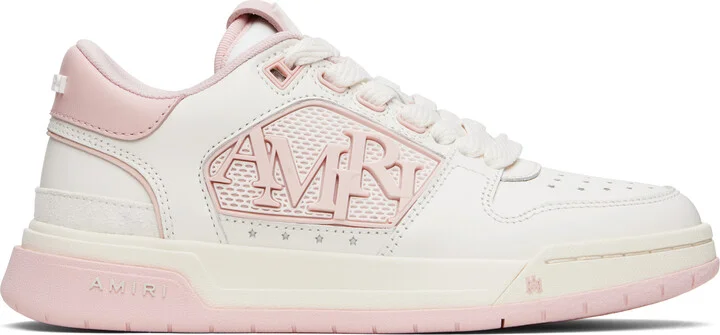 AMIRI Pink & White Classic Low Sneakers