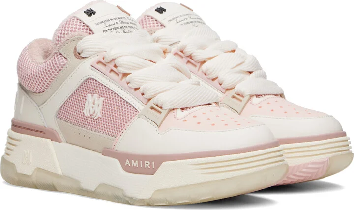 AMIRI Pink & White MA-1 Sneakers - Image 4