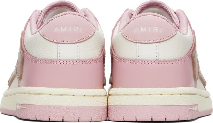 AMIRI Pink & White Skel-Top Low Sneakers - Image 2