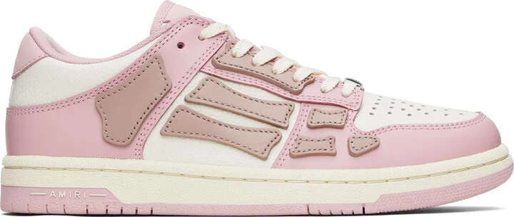 AMIRI Pink & White Skel-Top Low Sneakers